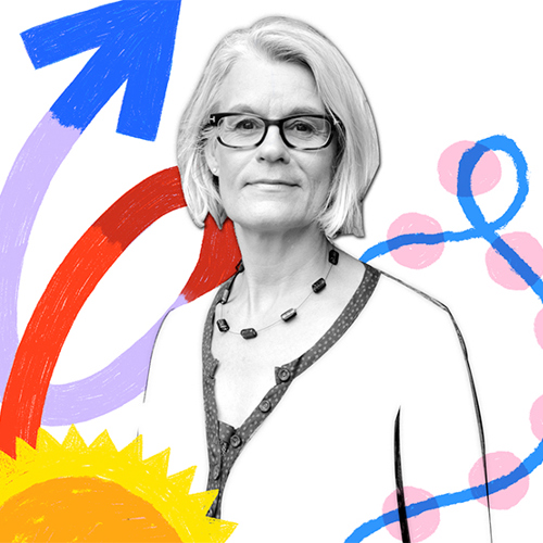 Chefredaktör Titti Olsson. Illustration med foto.