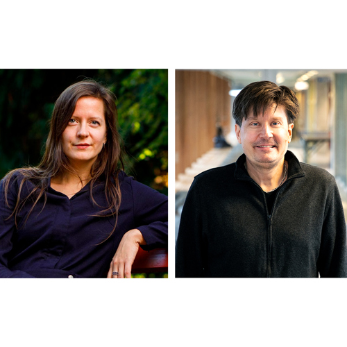 Porträttfoto Nina Vogel och Andrew Karvonen.